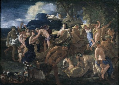 Bachanalia lub Bachus i Ariadna autorstwa Nicolas Poussin