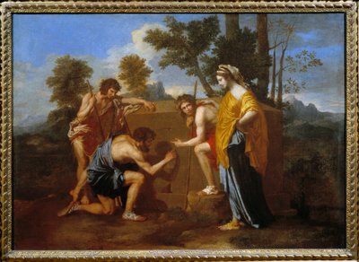 Et in Arcadia ego lub Pasterze Arkadii autorstwa Nicolas Poussin