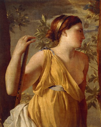 Natchnienie poety (detal) ok. 1630 autorstwa Nicolas Poussin