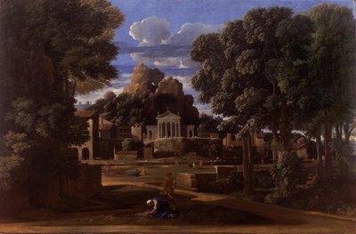 Krajobraz z prochami Phocion autorstwa Nicolas Poussin