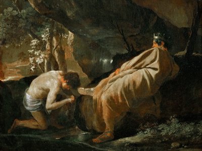 Midas u źródła rzeki Pactolus, ok. 1627 r. autorstwa Nicolas Poussin