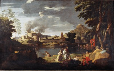 Orfeusz i Eurydyka Obraz Nicolasa Poussina autorstwa Nicolas Poussin