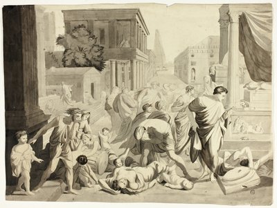 Plaga Aszdodu autorstwa Nicolas Poussin
