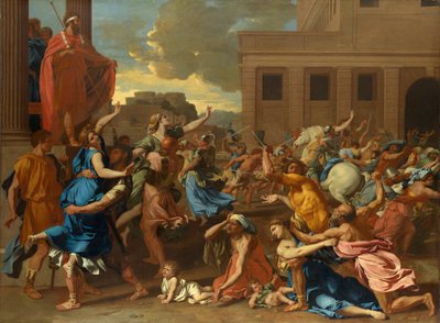 Rabunek Sabinek autorstwa Nicolas Poussin
