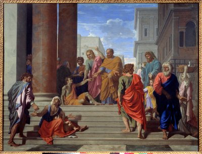 Św. Piotr i św. Jan niosą kulawych autorstwa Nicolas Poussin