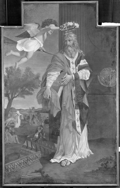 Św. Denis koronowany przez anioła autorstwa Nicolas Poussin