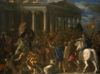 Zniszczenie i splądrowanie Świątyni Jerozolimskiej autorstwa Nicolas Poussin
