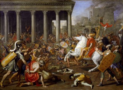 Zniszczenie świątyń w Jerozolimie przez Tytusa autorstwa Nicolas Poussin
