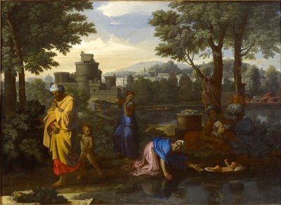 Ekspozycja Mojżesza, 1654 autorstwa Nicolas Poussin