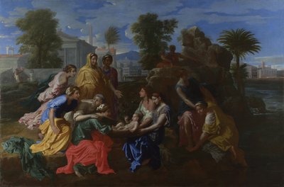 Znalezienie Mojżesza, 1651 autorstwa Nicolas Poussin