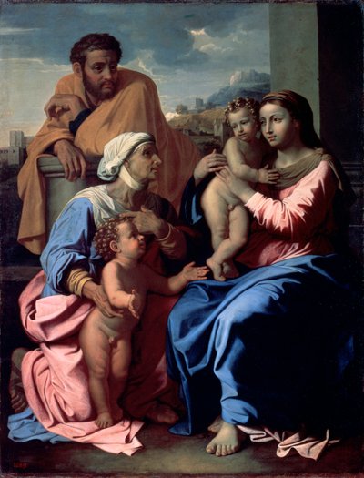 Święta Rodzina z Janem Chrzcicielem i św. Elżbietą 1644-1655. autorstwa Nicolas Poussin