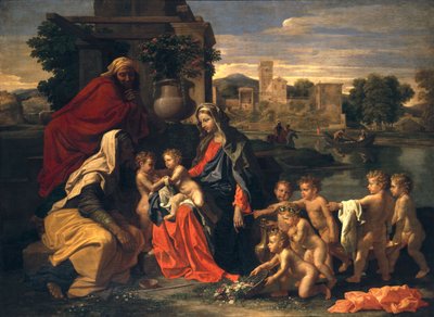 Święta Rodzina z Dzieciątkiem św. Jana Chrzciciela i św. Elżbiety autorstwa Nicolas Poussin