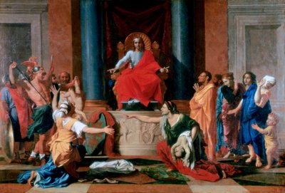 Wyrok Salomona, 1649 autorstwa Nicolas Poussin