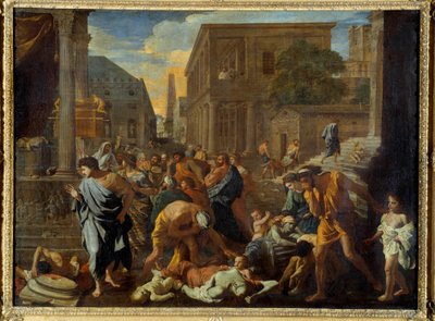 Plaga Asdod mówi, że Filistyni zostali dotknięci obrazem plagi autorstwa Nicolasa Poussina autorstwa Nicolas Poussin