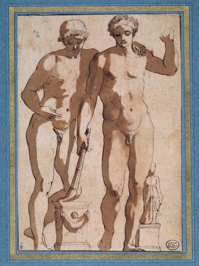 Dwóch sportowców autorstwa Nicolas Poussin