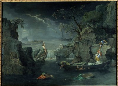 Zima lub potop. Obraz Nicolasa Poussina (1594-1665), ok. 1660-1664. Olej na płótnie. Wymiary: 1,18 x 1,60m. autorstwa Nicolas Poussin