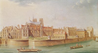 Domy w klasztorze Notre-Dame, Paryż autorstwa Nicolas Raguenet
