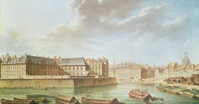 Ile Saint-Louis i Hotel de Bretonvilliers w 1757 r. autorstwa Nicolas Raguenet