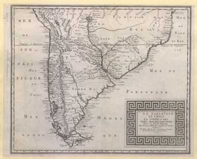PARAGUAYR. CHILE. LA TERRE, et LES ISLES MAGELLANICQUES. Zaczerpnięte z różnych relacji / Przez N. SANSON d