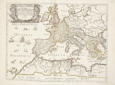 Mapa Cesarstwa Rzymskiego, ok. 1675-76 autorstwa Nicolas Sanson DAbbeville