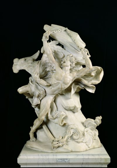 Prometeusz w łańcuchach (marmur) autorstwa Nicolas Sebastien Adam