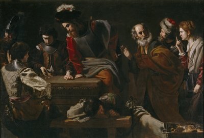 Odmowa św. Piotra, ok. 1625 autorstwa Nicolas Tournier