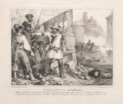 Przemówienie (28 lipca 1830) autorstwa Nicolas Toussaint Charlet