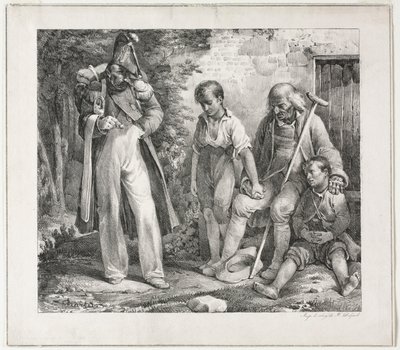 Błagając o jałmużnę autorstwa Nicolas Toussaint Charlet