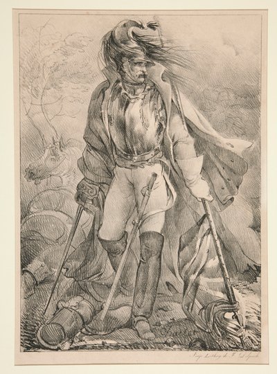 Francuski kirasjer niosący flagę autorstwa Nicolas Toussaint Charlet