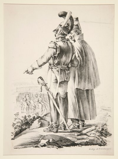 Dwóch kirasjerów na piechotę autorstwa Nicolas Toussaint Charlet