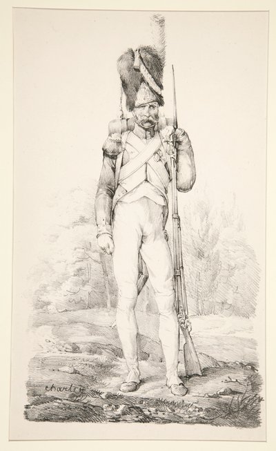 Grenadier Pieszy Starej Gwardii, z serii La Vieille Armee Francaise autorstwa Nicolas Toussaint Charlet