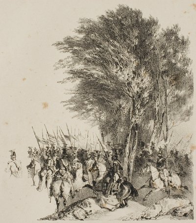 Ułani w marcu autorstwa Nicolas Toussaint Charlet