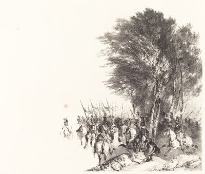 Ułani w marcu autorstwa Nicolas Toussaint Charlet