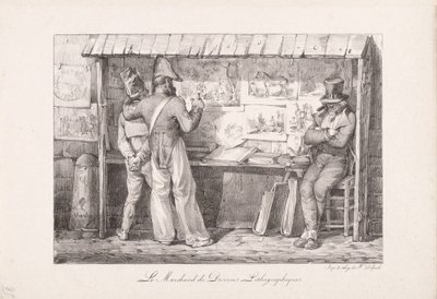 Sprzedawca litografii autorstwa Nicolas Toussaint Charlet