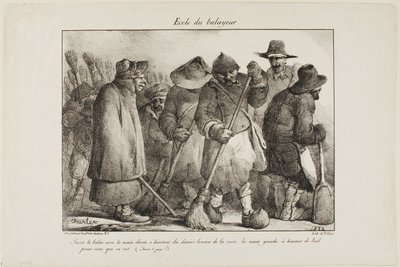 Szkoła dla Zamiatarek Ulic autorstwa Nicolas Toussaint Charlet