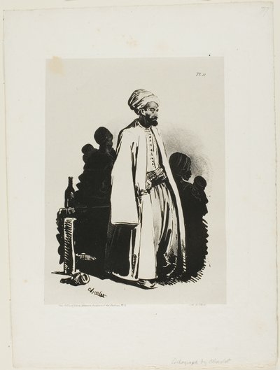 Stojący Turk, płyta jedenasta z Ink Sketches Charlet autorstwa Nicolas Toussaint Charlet