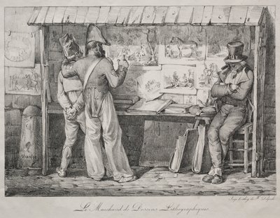Sprzedawca litografii autorstwa Nicolas Toussaint Charlet