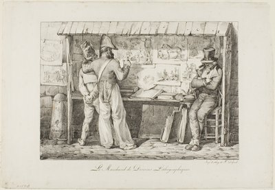 Sprzedawca litografii autorstwa Nicolas Toussaint Charlet