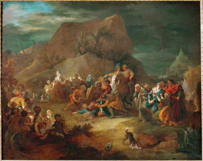 Le portement de Croix - Chrystus niosący krzyż ... autorstwa Nicolas de (workshop) Largilliere