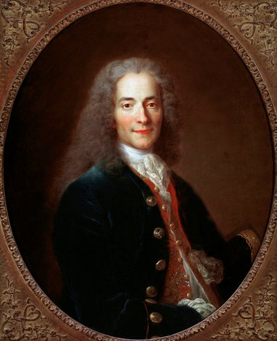 Portret francuskiego pisarza i filozofa Woltera, po 1718 r. autorstwa Nicolas de Largillière