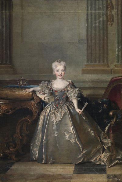 Infantka Mariana Wiktoria z Hiszpanii, 1724 autorstwa Nicolas de Largillière