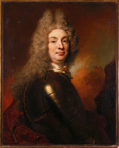 Portret szlachcica w zbroi, w czerwonym płaszczu autorstwa Nicolas de Largillière