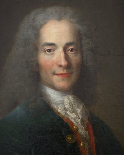 Voltaire [w wieku dwudziestu czterech lat ()], szczegół autorstwa Nicolas de Largillière