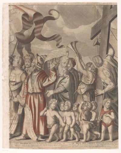 Triumfalna procesja Chrystusa z postaciami ze Starego i Nowego Testamentu (część czwarta) Triumf Jezusa Chrystusa (tytuł na obiekcie) autorstwa Nicolas de Larmessin (I)