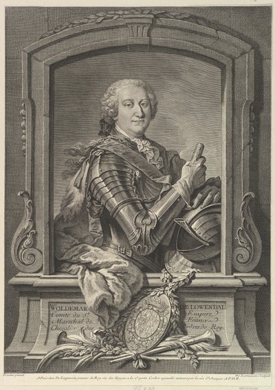 Portret Maréchala de Lowendal, XVIII wiek. autorstwa Nicolas de Larmessin