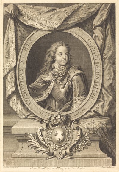 Ludwik XV autorstwa Nicolas de Larmessin IV after Hyacinthe Rigaud