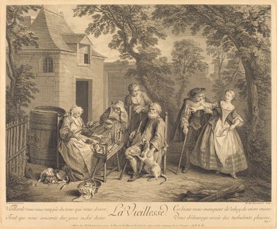 Podeszły wiek autorstwa Nicolas de Larmessin IV after Nicolas Lancret