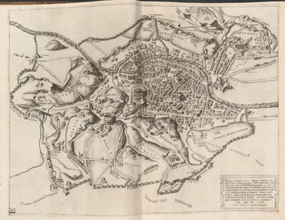 Mapa topograficzna starożytnego Rzymu autorstwa Nicolaus Beatrizet