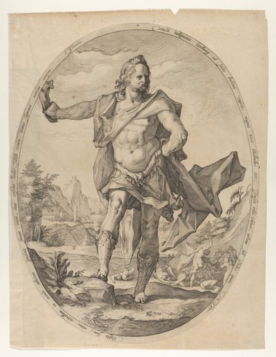 Samson z Bohaterów i bohaterek Starego Testamentu, ca. 1597., ok. 1597. 1597. autorstwa Nicolaus Braeu