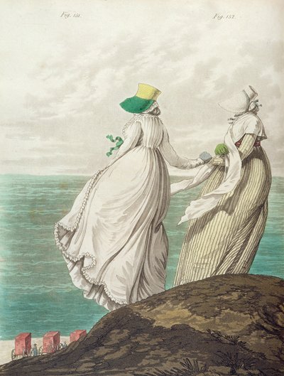 Kąpielisko, z „Galerii Mody”, 1797 (kolorowe grawerowanie) autorstwa Nicolaus von Heideloff